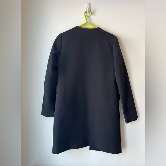 Longline black open front blazer cardigan size 6 business casual - Picture 9 of 9